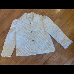 Christian Dior Quilted White Jacket Petite